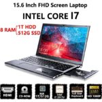 15.6 Inch Intel Core I7 FHD IPS Screen Laptop 8G RAM 512G SSD/1T HDD DVD-Driver Windows 10 Ultrabook